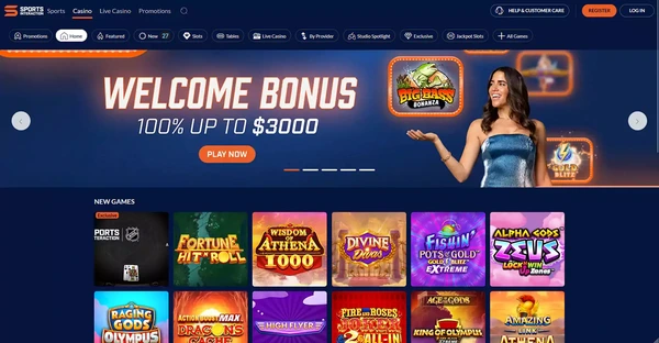 Screenshot of SIA Casino website