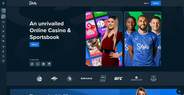 Screenshot of Stake Casino website